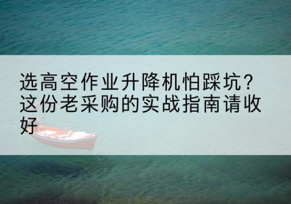 望城高空作业升降机厂家推荐-选高空作业升降机怕踩坑？这份老采购的实战指南请收好